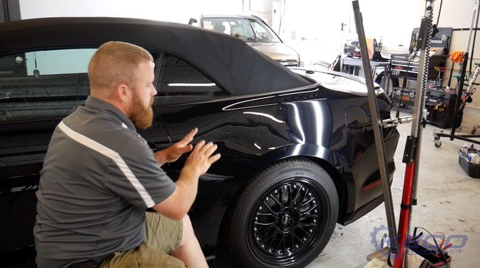 2016 Ford Mustang Convertible - Quarter Panel Glue Pull Repair