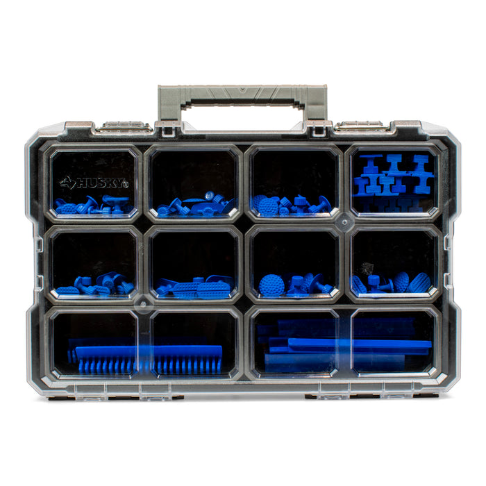 16.75" x 9.75" Black 10-Compartment GPR Tab Organizer Organizer