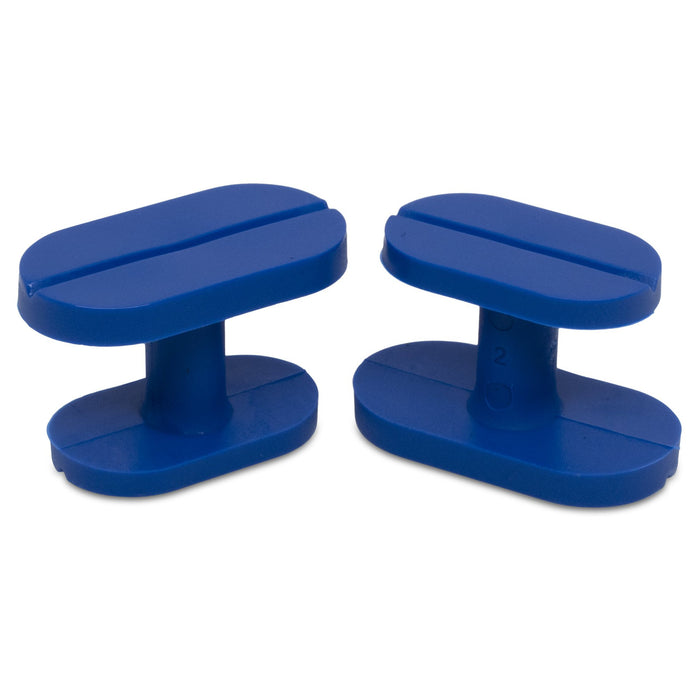 KECO 13 x 22 mm / 14 x 26 mm Blue Smooth Dual Size Crease Tab (5 Pack)