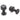 Black Plague Gray 12 mm Smooth Round Glue Tabs (10 Pack)
