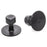 Black Plague Gray 25 mm Smooth Round Glue Tabs (10 Pack)