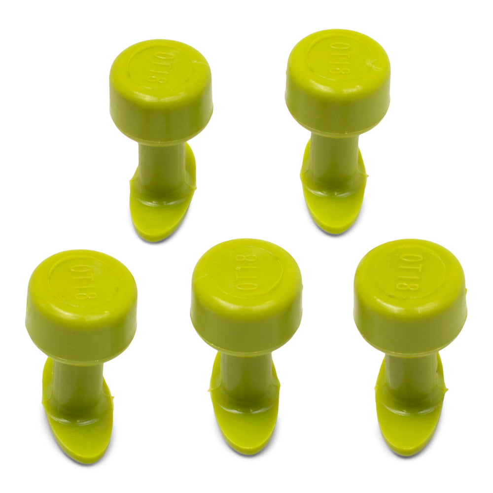 Gang Green 18 mm Smooth Oval Glue Tabs (5 Pack)