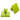 Gang Green 30 mm Smooth Square Glue Tabs (10 Pack)