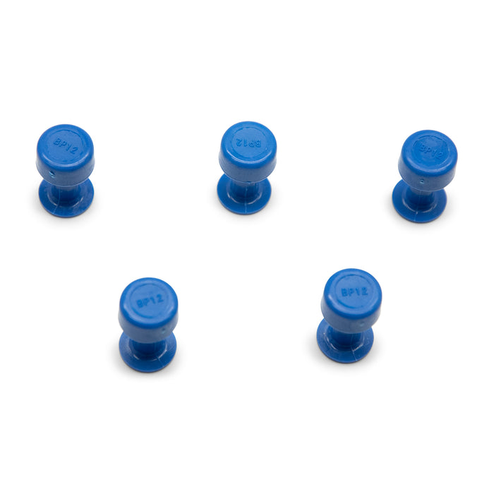 KECO 12 mm / 0.5" Blue Smooth Round Glue Tabs (5 Pack)