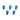 KECO 9 mm / 0.4" Blue Smooth Round Glue Tabs (5 Pack)