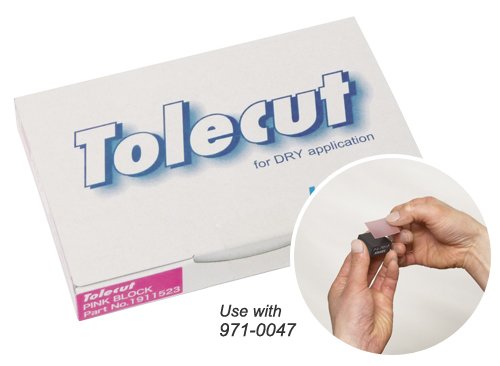 Tolecut Pink 1500 Grit 8-Cut Block Sheet for Toleblock (Pack of 25)