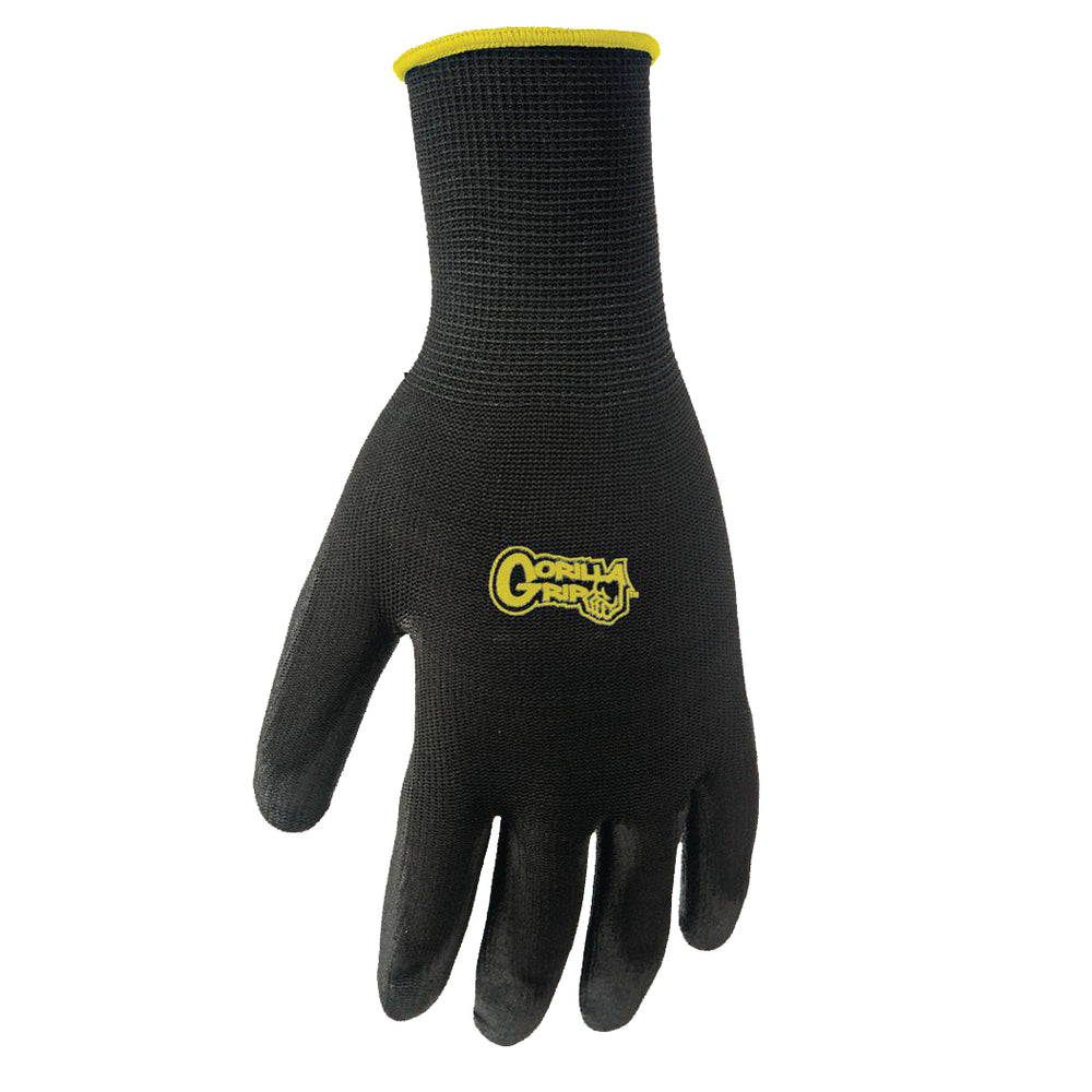 Gorilla Grip, Slip Resistant Work Gloves 25 Pack , Medium,Black