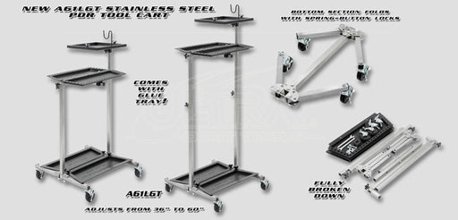 Ultra Lightweight Stainless PDR Tool Cart w/Glue Tray