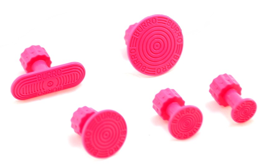 Burro Pink Series Round Hail Glue Tabs - Variety Pack (5 Pieces)