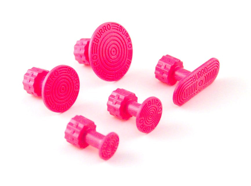 Burro Pink Series Round Hail Glue Tabs - Variety Pack (5 Pieces)