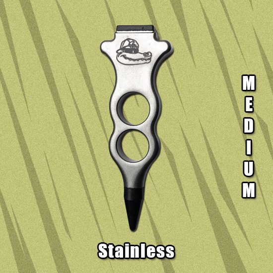 Edgy Medium Stainless Steel Control Punch Ergonomic Precision Knockdown